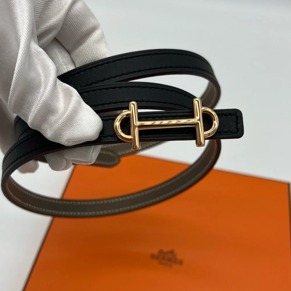 Authentic Hermes Brand New Reversible Gamma 13mm leather belt - Picture 8 of 17